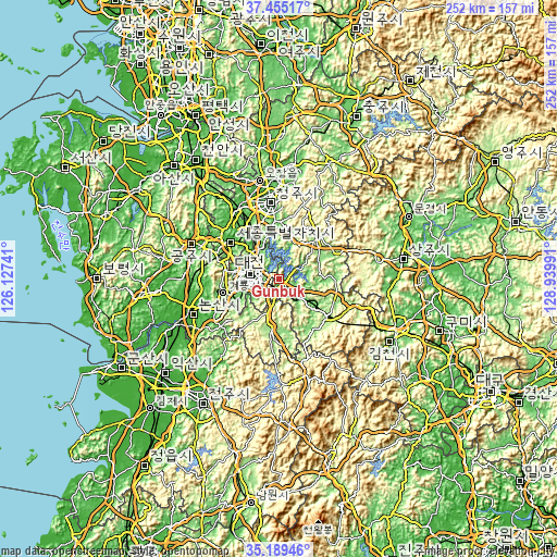 Topographic map of Gunbuk