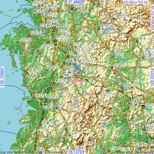 Topographic map of Gunseo