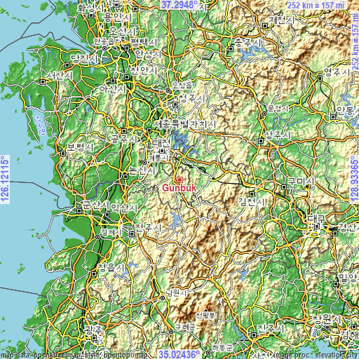 Topographic map of Gunbuk