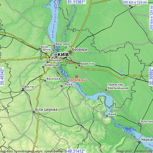 Topographic map of Voronkov