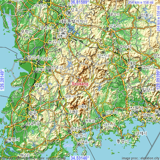 Topographic map of Seosang