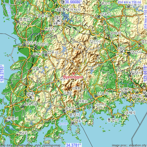 Topographic map of Byeonggok