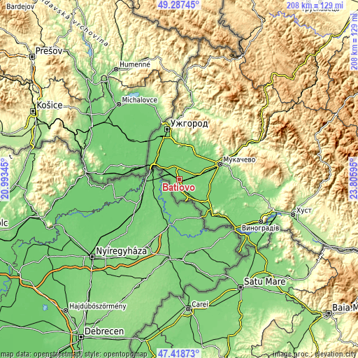 Topographic map of Batiovo