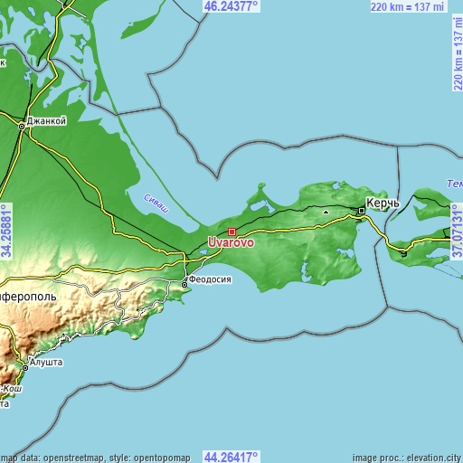 Topographic map of Uvarovo