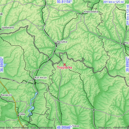 Topographic map of Troyits’ke