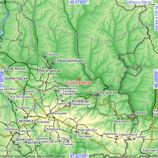 Topographic map of Tr’okhizbenka