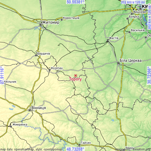 Topographic map of Topory