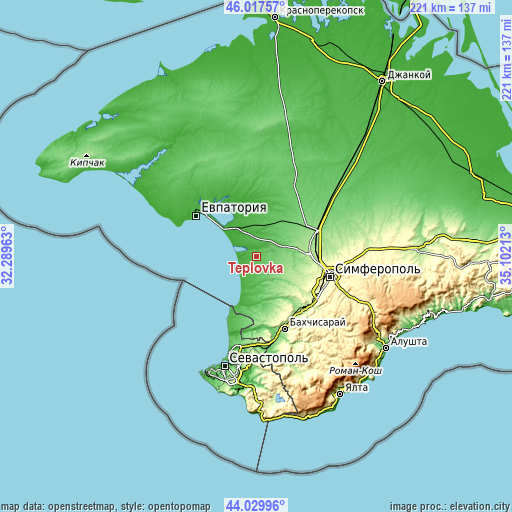 Topographic map of Teplovka