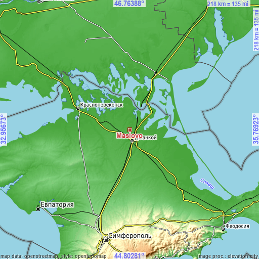 Topographic map of Maslovo