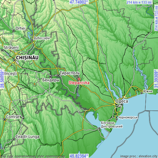 Topographic map of Stepanivka