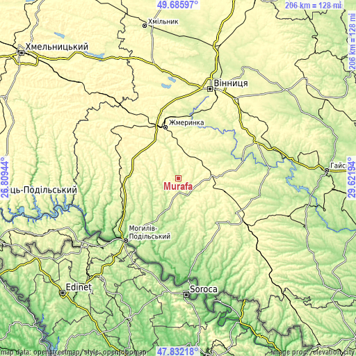 Topographic map of Murafa