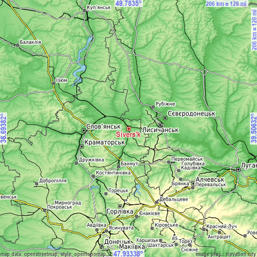 Topographic map of Sivers’k