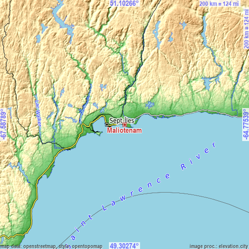 Topographic map of Maliotenam