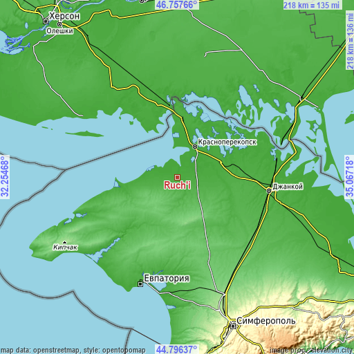 Topographic map of Ruch’i