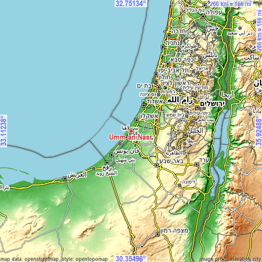 Topographic map of Umm an Naşr