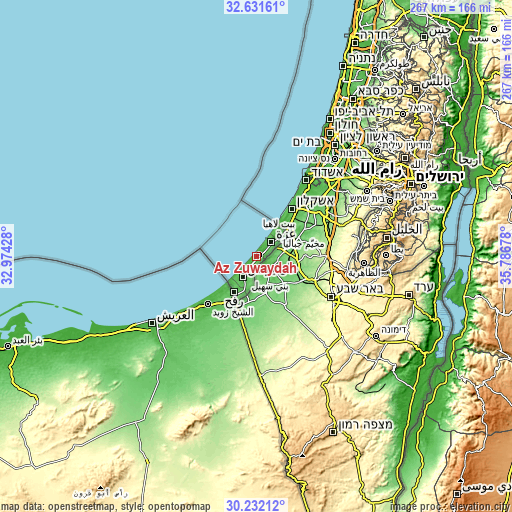 Topographic map of Az Zuwāydah