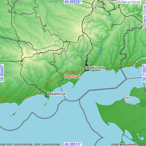 Topographic map of Manhush