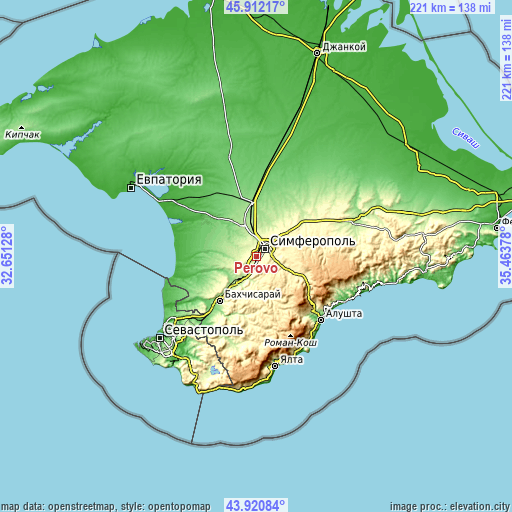 Topographic map of Perovo