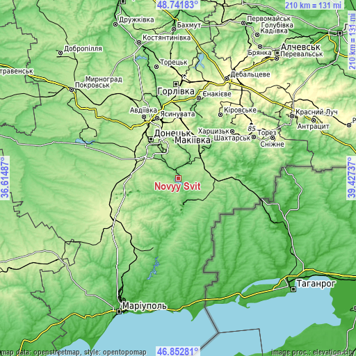 Topographic map of Novyy Svit