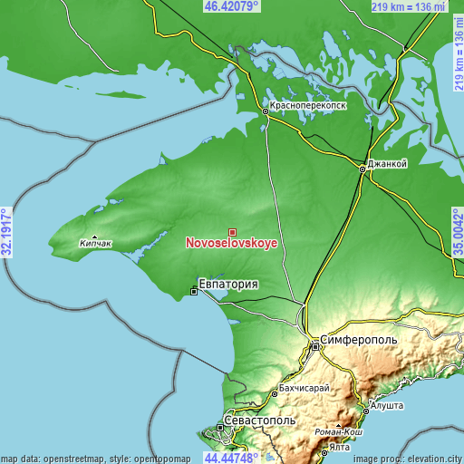 Topographic map of Novoselovskoye