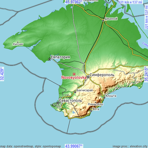 Topographic map of Novosyolovka