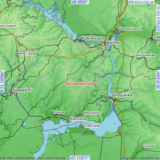 Topographic map of Novopokrovka