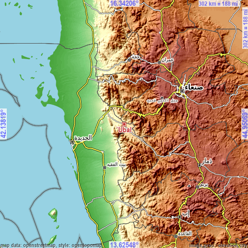 Topographic map of ‘Ubāl