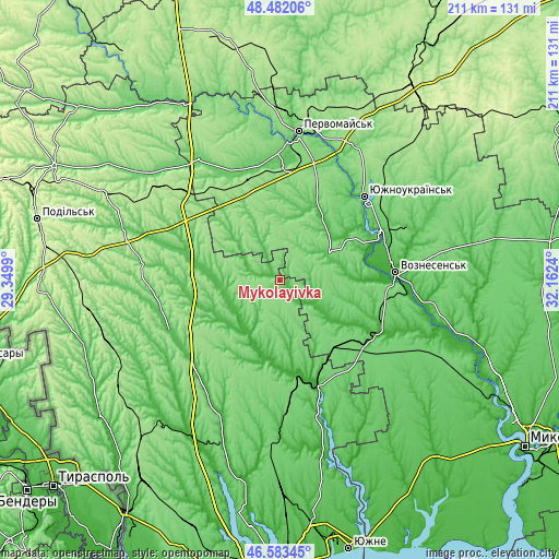 Topographic map of Mykolayivka