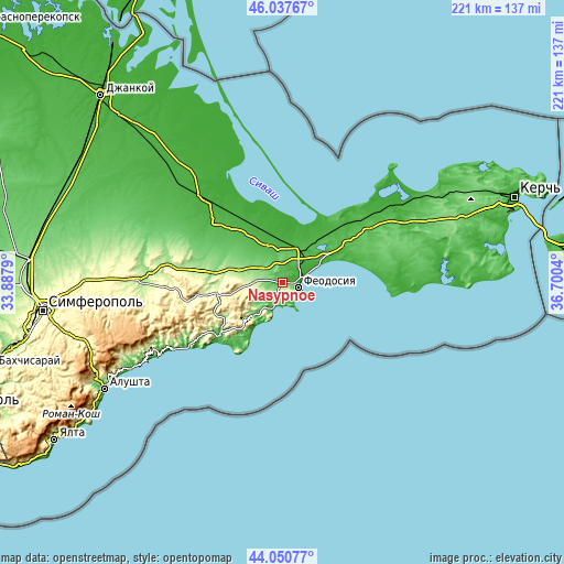 Topographic map of Nasypnoe