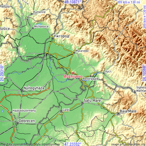 Topographic map of Muzhiyevo