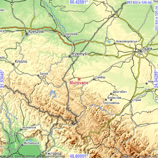 Topographic map of Murovane