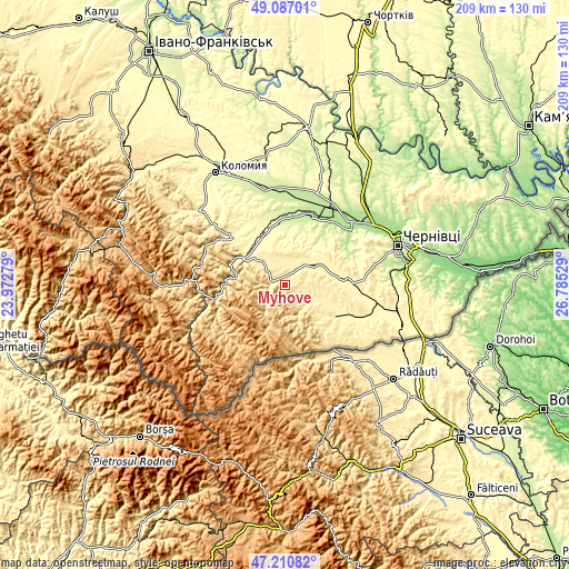 Topographic map of Myhove