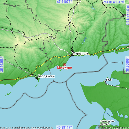 Topographic map of Melekyne