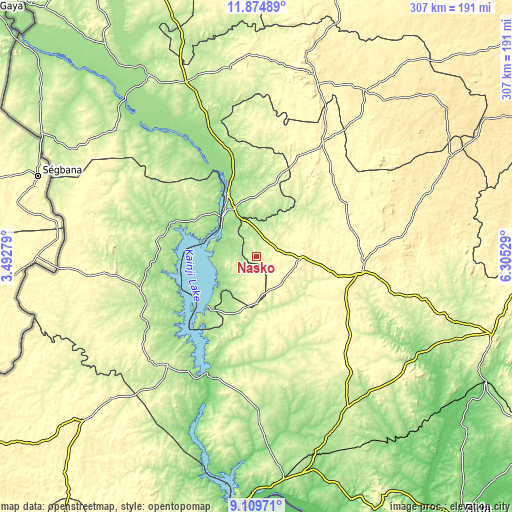 Topographic map of Nasko