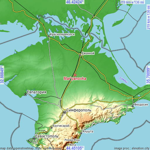 Topographic map of Mar’yanovka