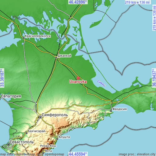 Topographic map of Uvarovka