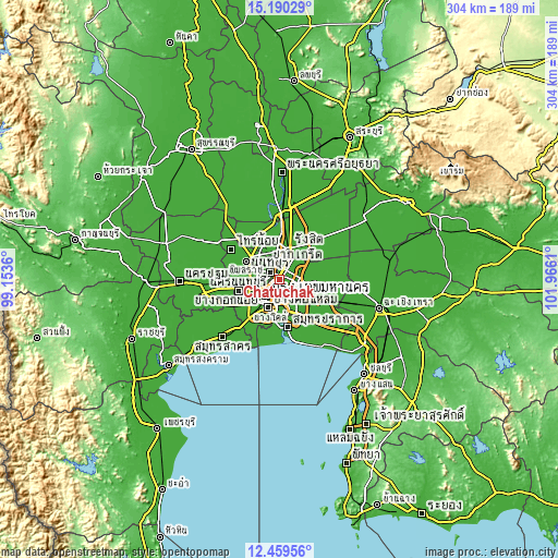 Topographic map of Chatuchak