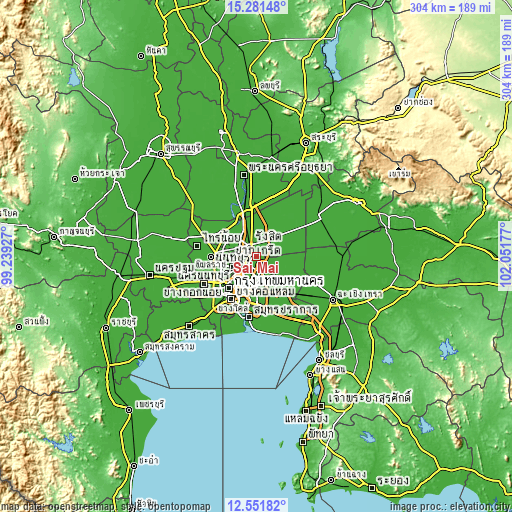Topographic map of Sai Mai