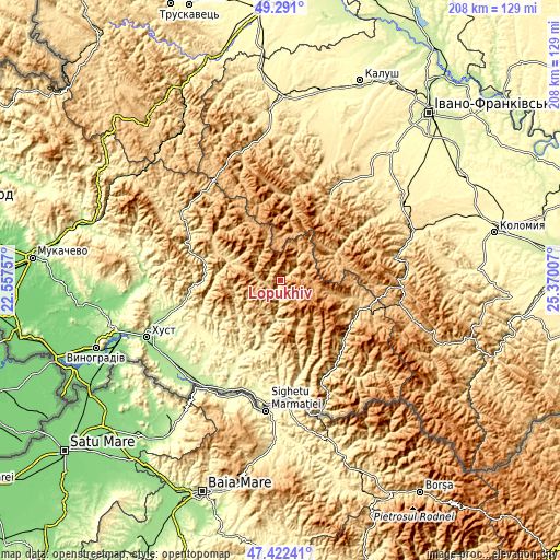 Topographic map of Lopukhiv