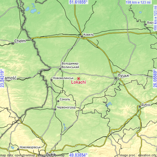 Topographic map of Lokachi