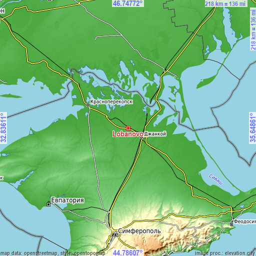 Topographic map of Lobanovo