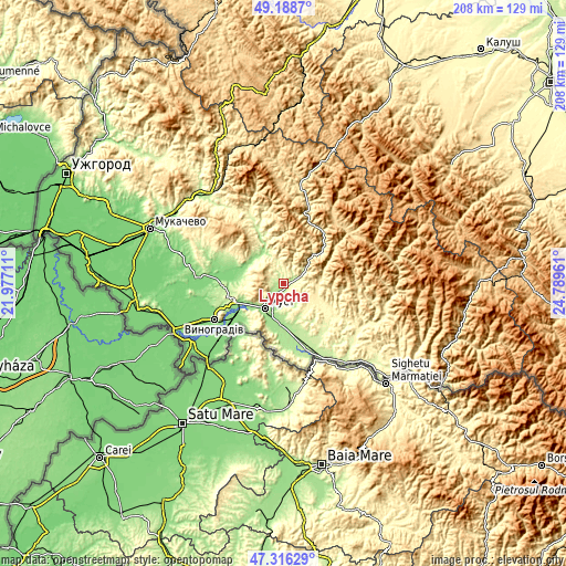 Topographic map of Lypcha