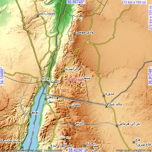 Topographic map of Ad Dīsah