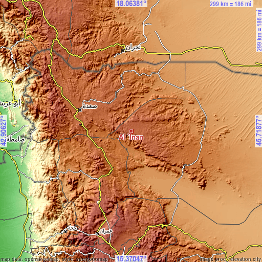 Topographic map of Al ‘Inān