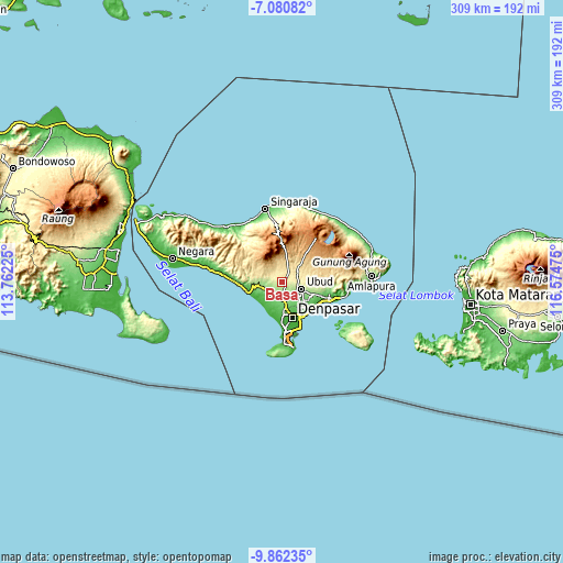 Topographic map of Basa