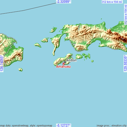 Topographic map of Amahusu
