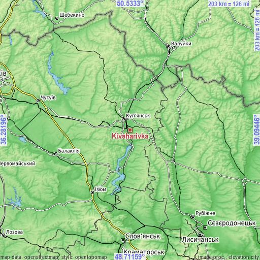 Topographic map of Kivsharivka