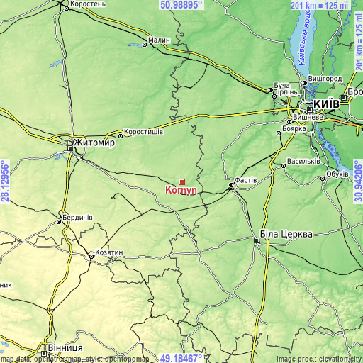 Topographic map of Kornyn