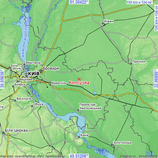 Topographic map of Korniyivka