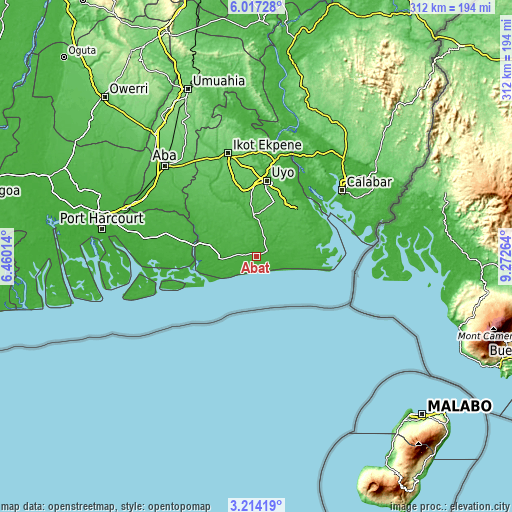 Topographic map of Abat